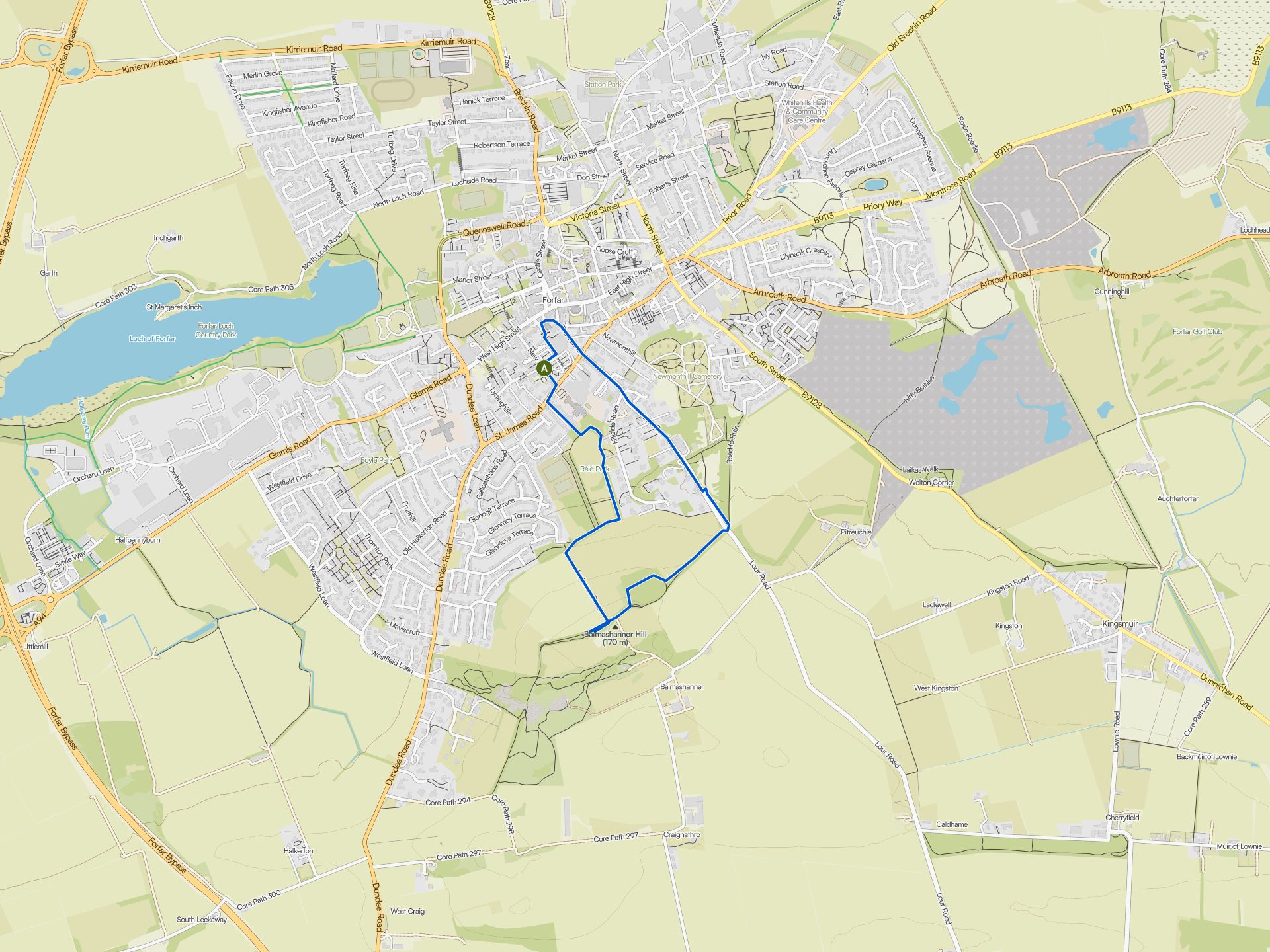 The best walks and hikes around Royal Burgh Of Forfar | Komoot
